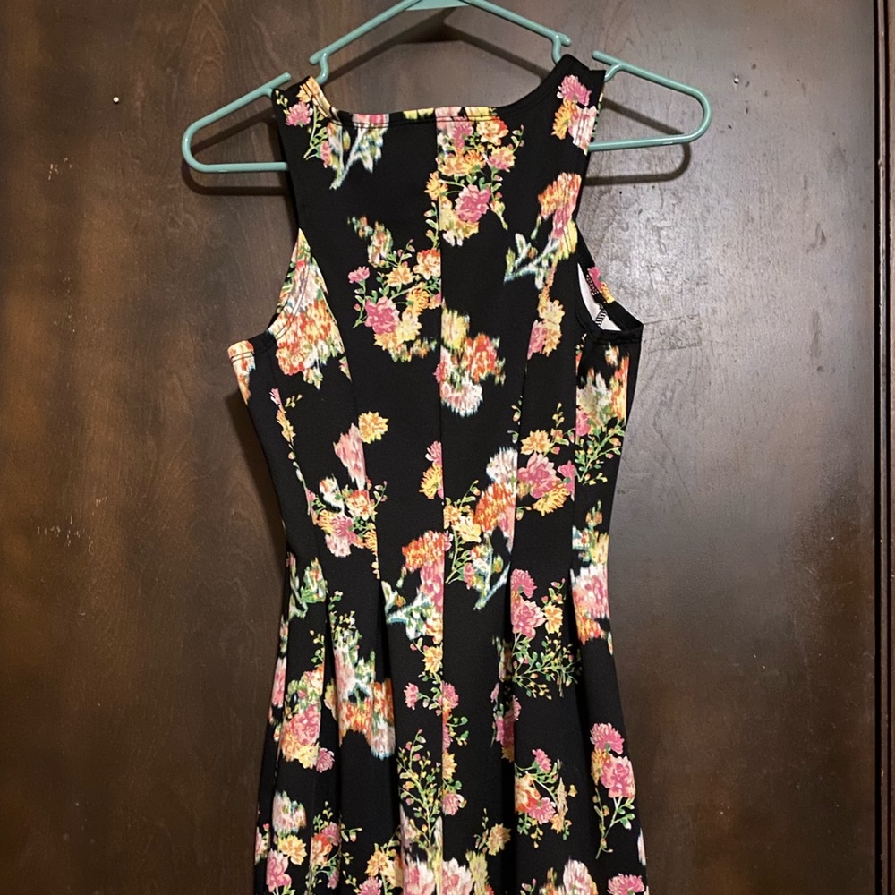 Knee length small floral design dress